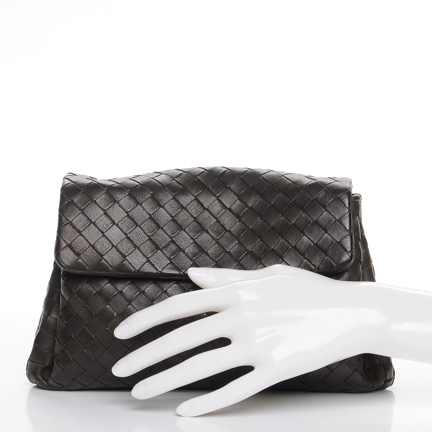 Bottega Veneta Nappa Intrecciato Cosmetic Case Ebano 2 of 8