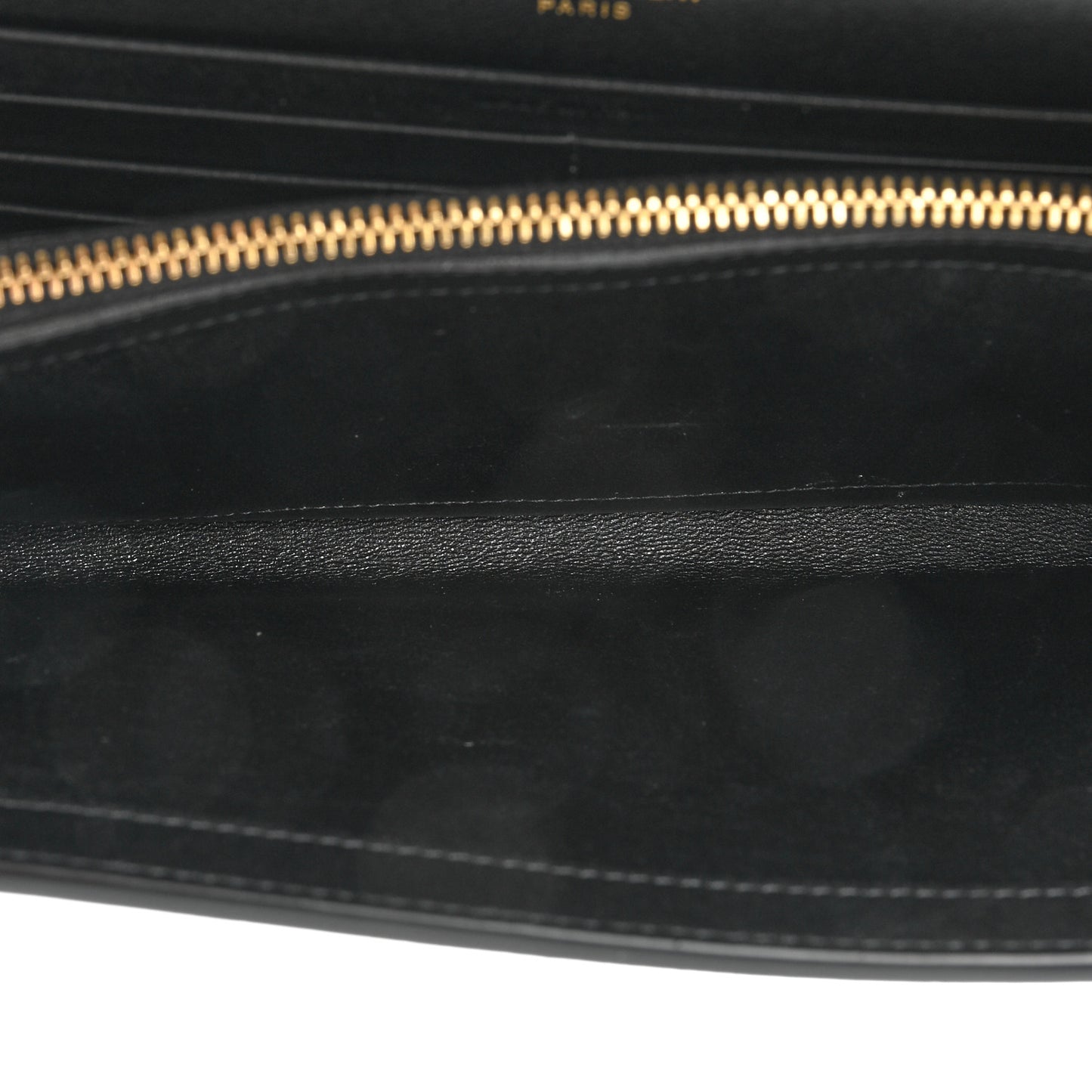Calfskin Crocodile Embossed Monogram Chain Wallet Black