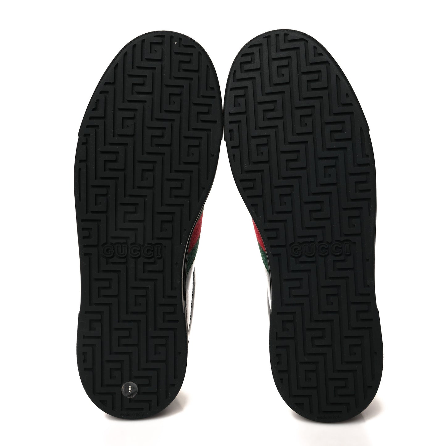 Crystal GG Monogram Web Mens New Ace Sneakers 8 Black