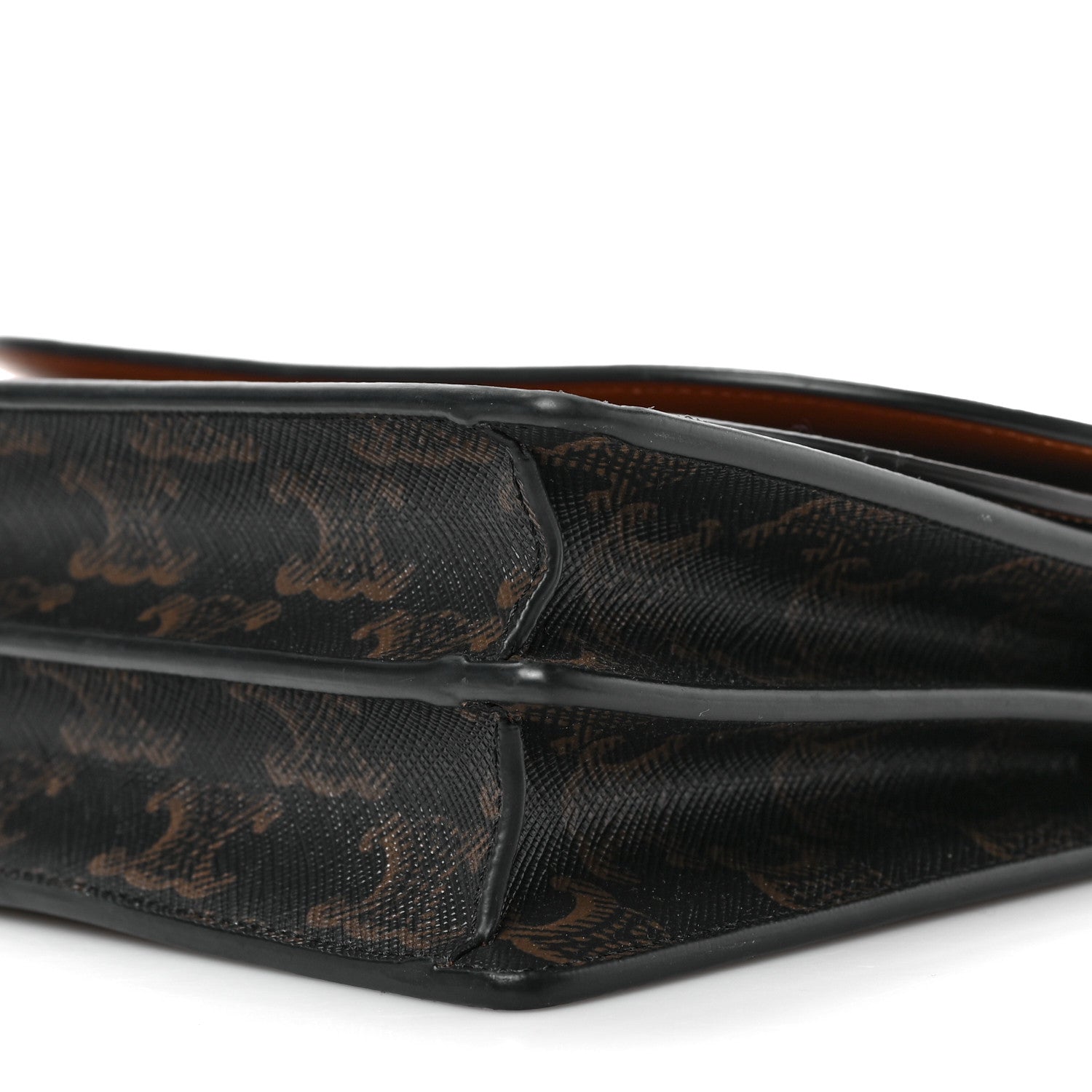 Celine Triomphe Canvas Lambskin Wallet On Strap Tan 9 of 9