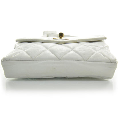 Chanel Lambskin Flap Waist Belt Bag White 75 30 3 of 11