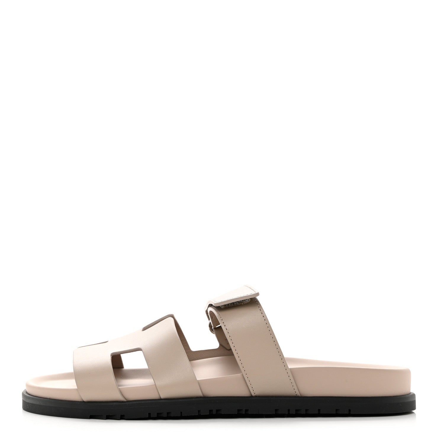 Hermes Calfskin Womens Chypre Sandals 41 Beige Mastic 1 of 9