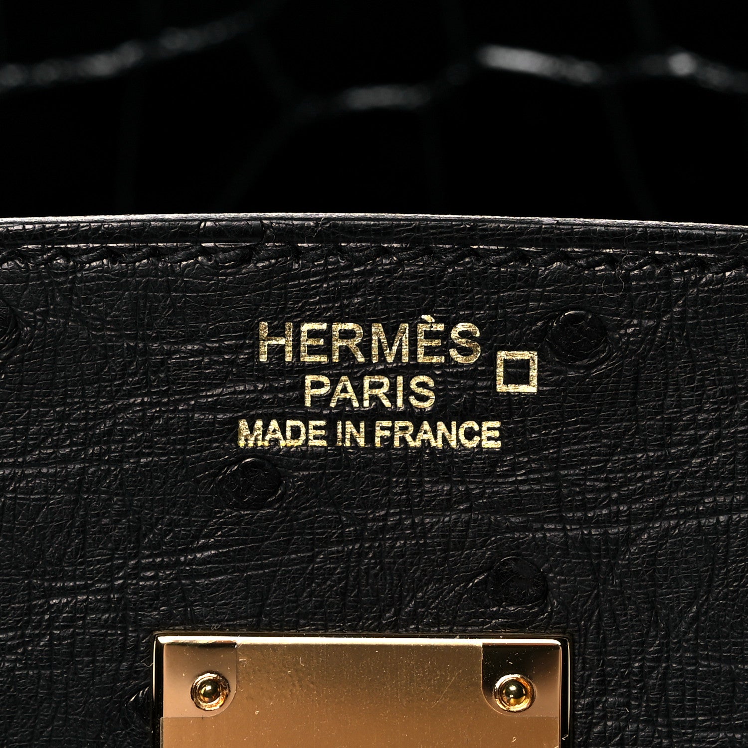 Hermes Ostrich Shiny Alligator Birkin Touch 30 Black 6 of 13