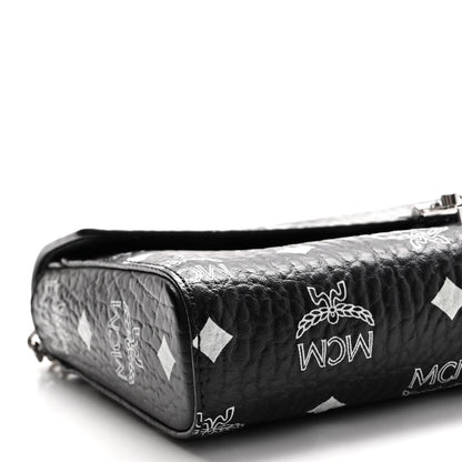 MCM Visetos Monogram Medium Millie Crossbody Bag Black 8 of 9