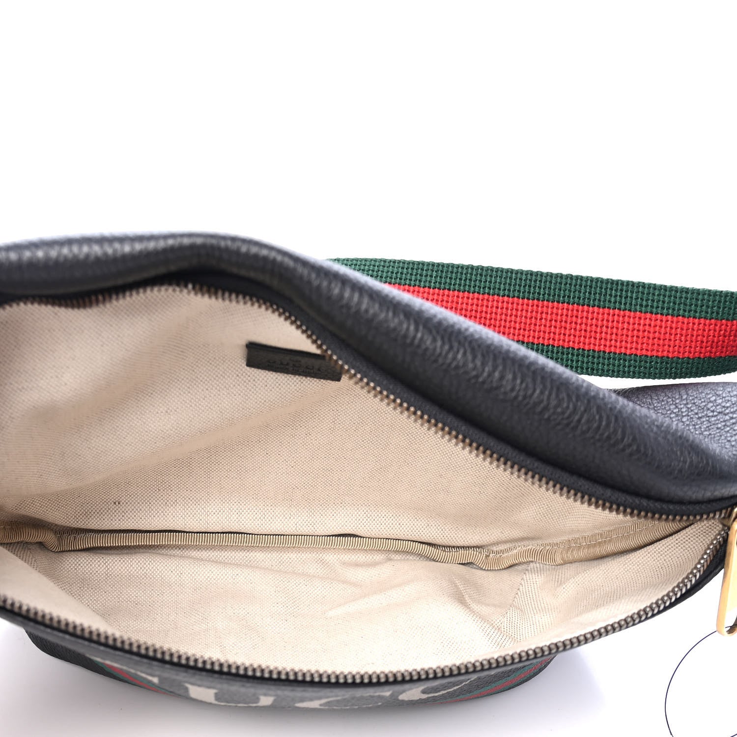 Gucci Grained Calfskin Logo Belt Bag Black 4 of 4