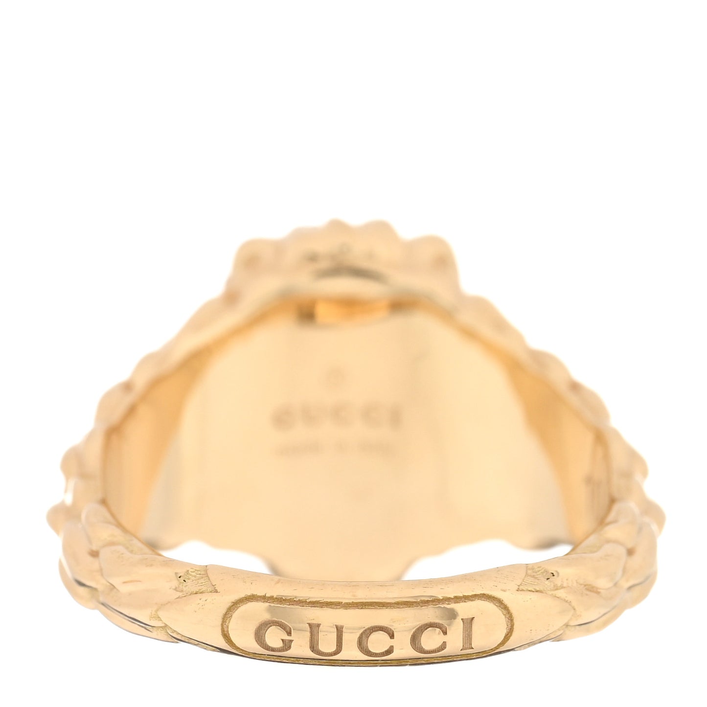 18K Yellow Gold Diamond Amethyst Lion Head Ring 50 5.25