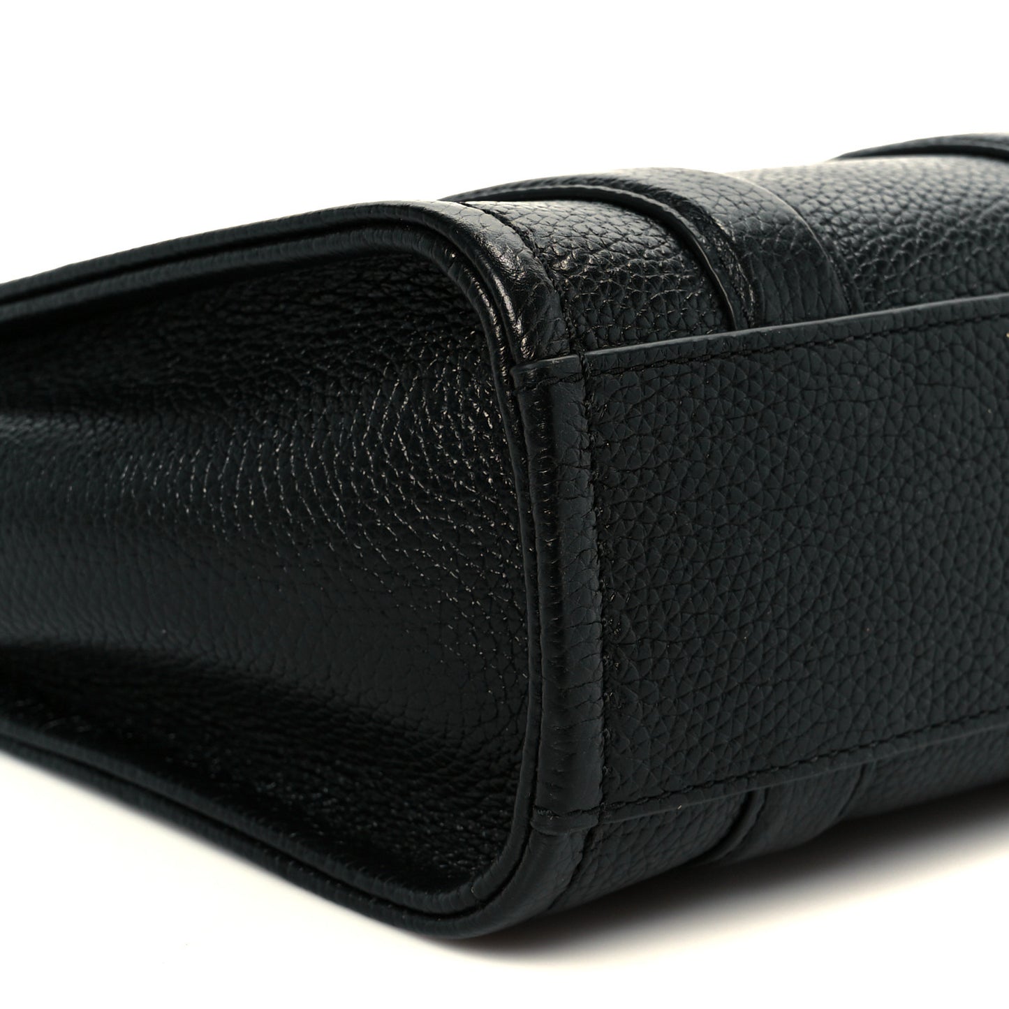Grained Calfskin Micro The Tote Bag Black