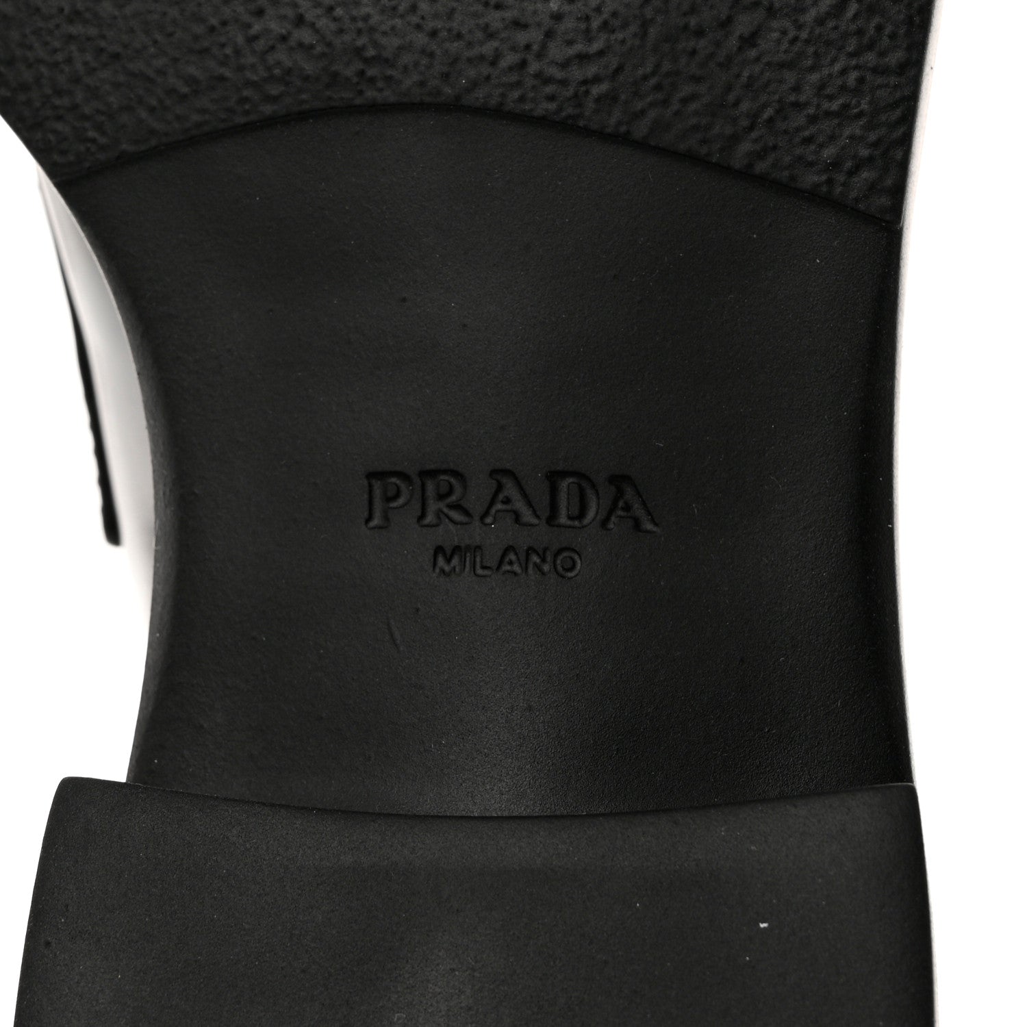Prada Spazzolato Metal Triangle Logo 50mm Loafers 38.5 Black 8 of 9