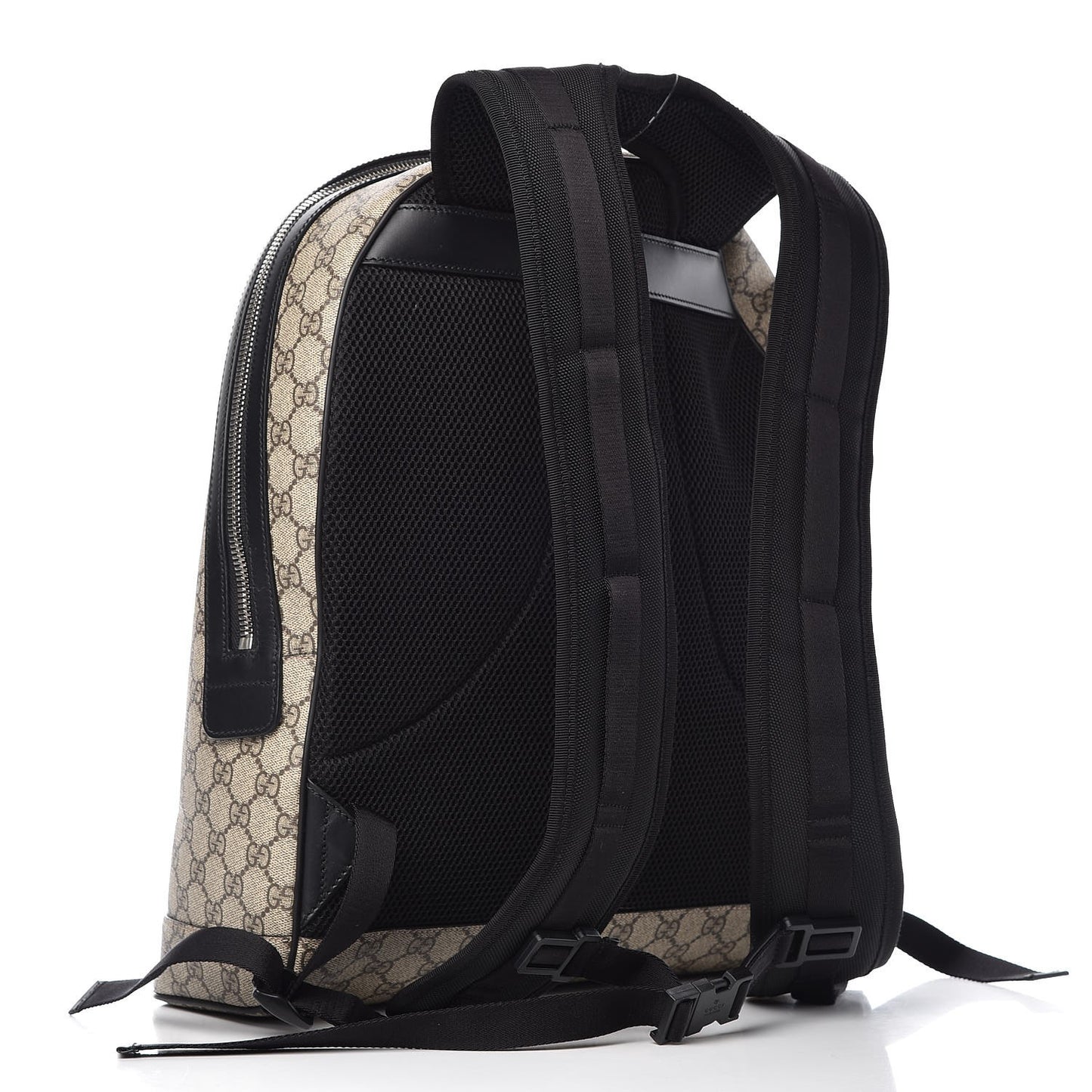 GG Supreme Monogram Web Dome Backpack Black