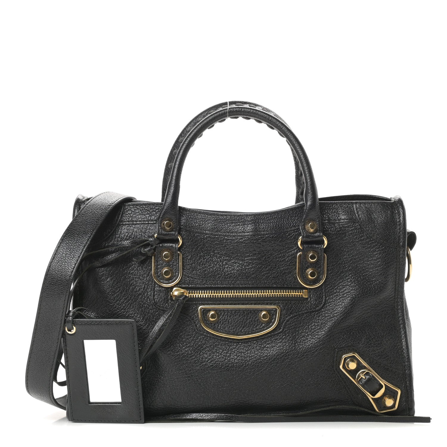 Balenciaga Chevre Gold Metallic Edge Hardware S City Black 1 of 13