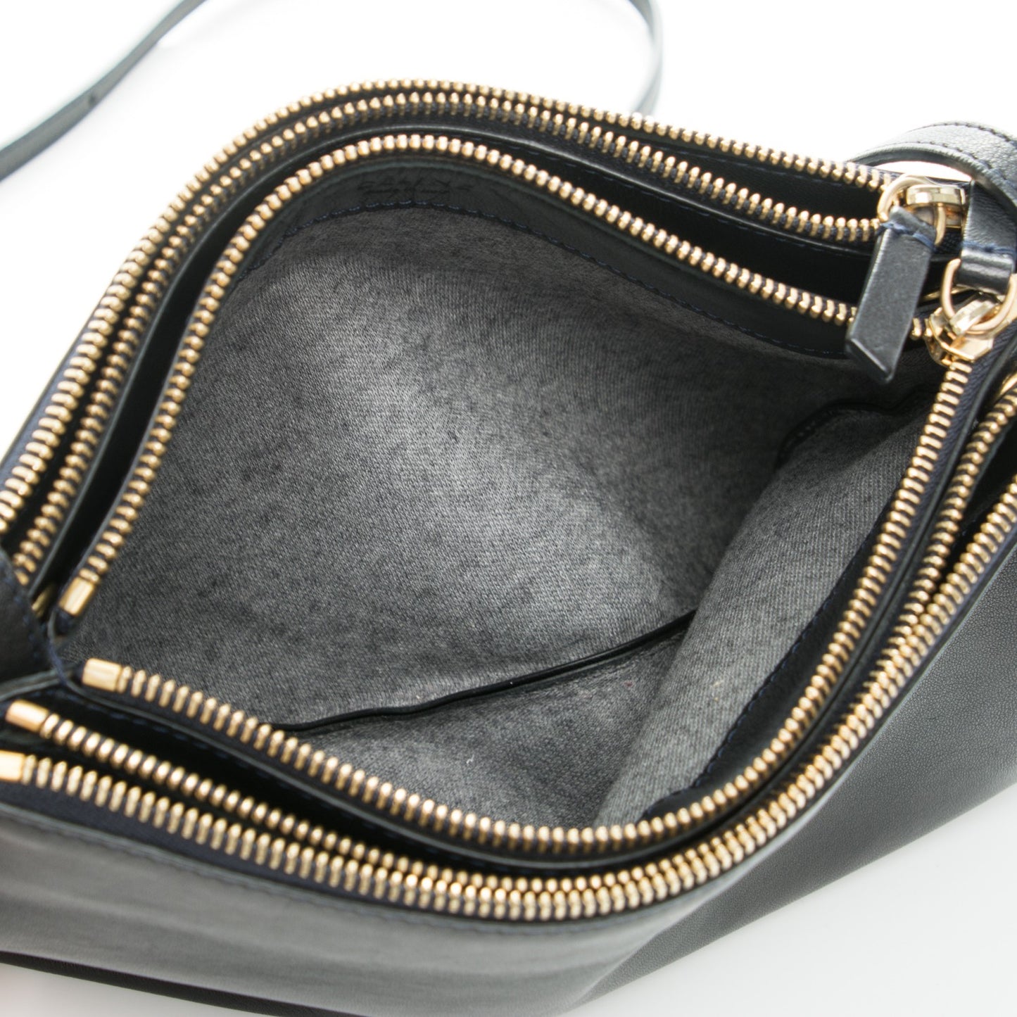 Lambskin Large Trio Crossbody Bag Navy Blue