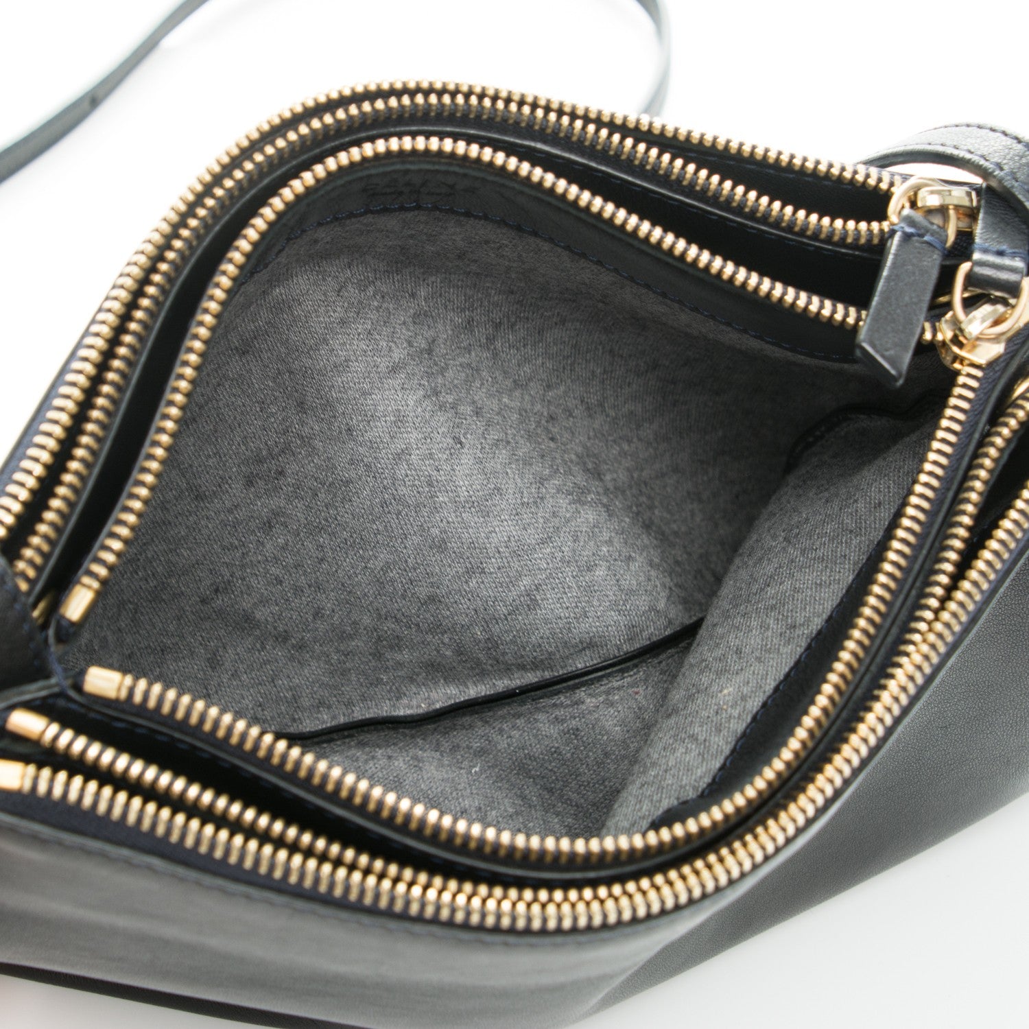 Celine Lambskin Large Trio Crossbody Bag Navy Blue 5 of 7