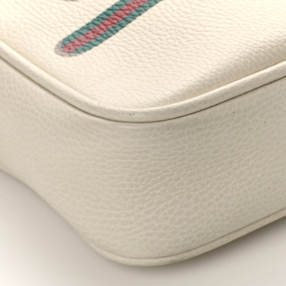 Gucci Grained Calfskin Logo Messenger Bag White 8 of 9