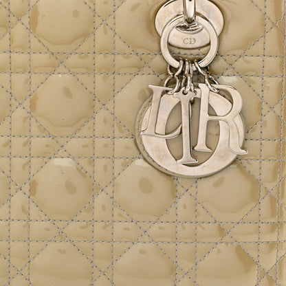 Christian Dior Patent Cannage Medium Lady Dior Beige 8 of 13