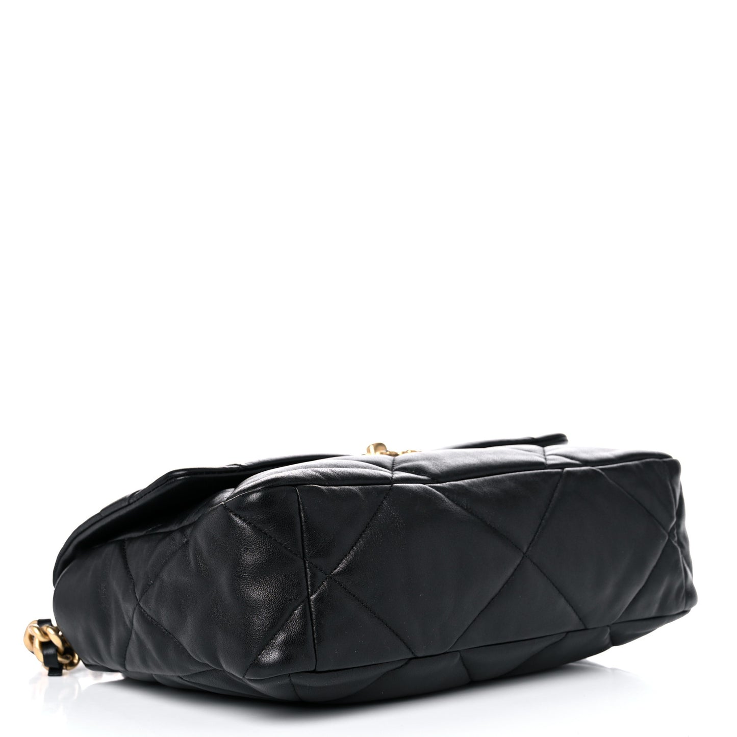 Lambskin Quilted Large Chanel 19 Flap Black