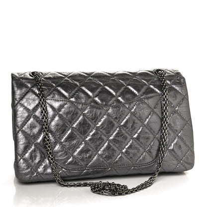 Chanel Metallic Aged Calfskin Quilted 2.55 Reissue 226 Flap Silver 3 of 10