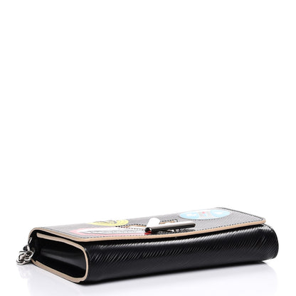 Louis Vuitton Epi World Tour Twist Chain Wallet Black 4 of 8