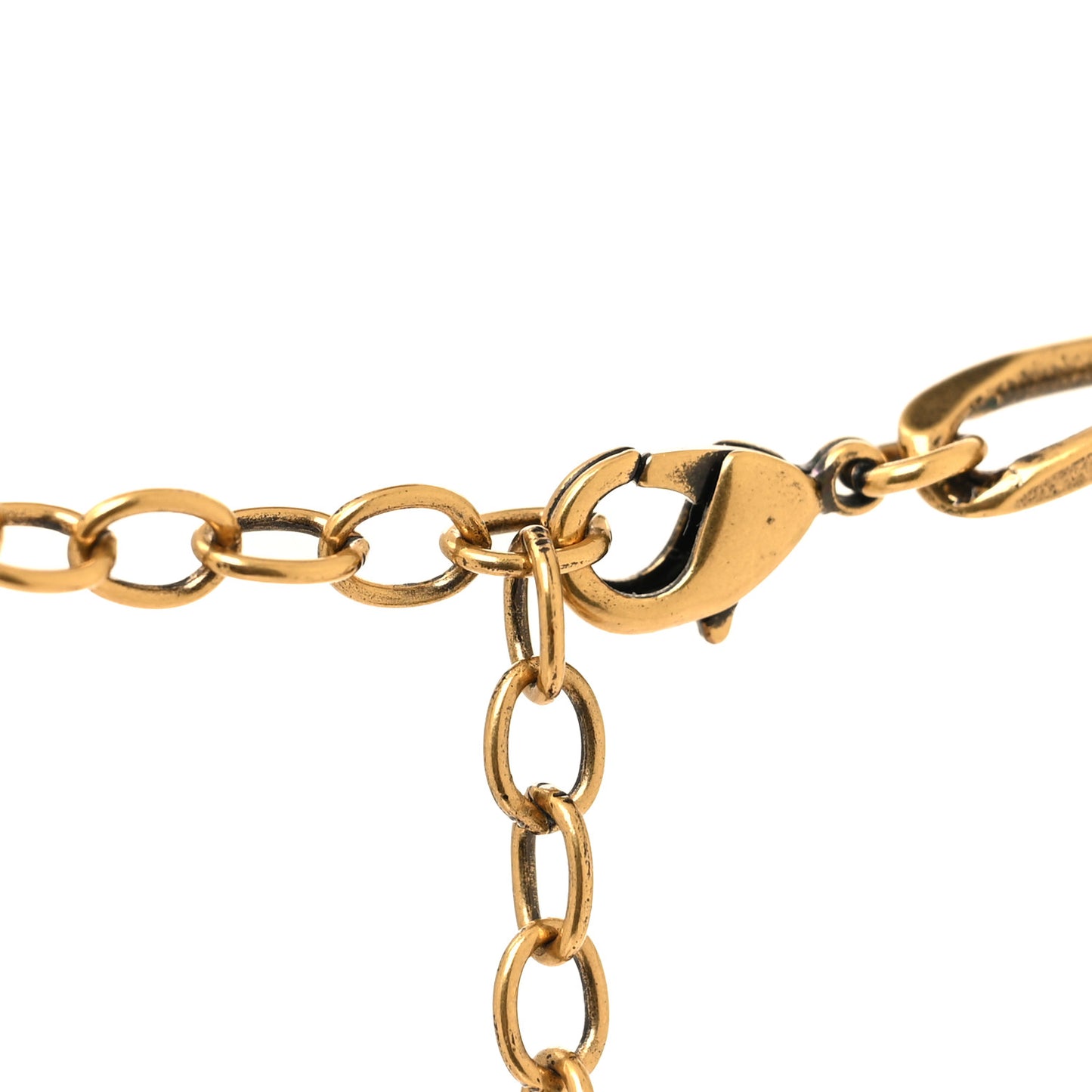 Metal Resin Lucky Charms Necklace Gold Multicolor