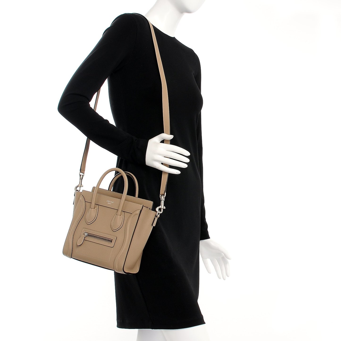 Drummed Calfskin Nano Luggage Dune