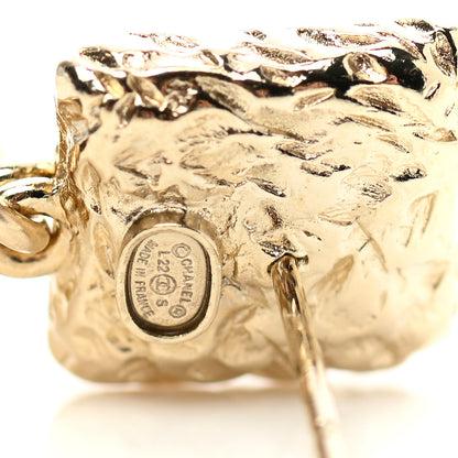 Chanel Iridescent Baguette Crystal CC Drop Earrings Gold 4 of 5