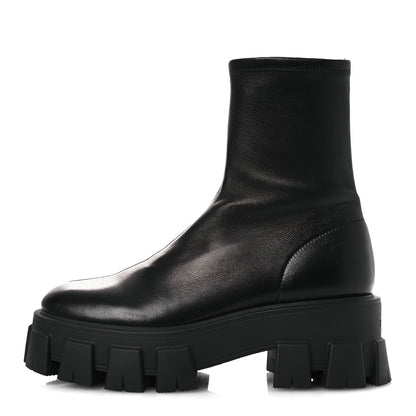 Prada Nappa Stretch Monolith Boots 37 Black 1 of 12