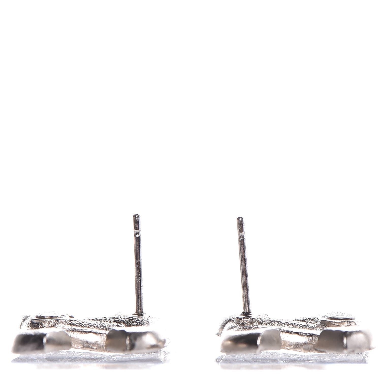 Chanel Crystal CC Earrings Silver 4 of 6