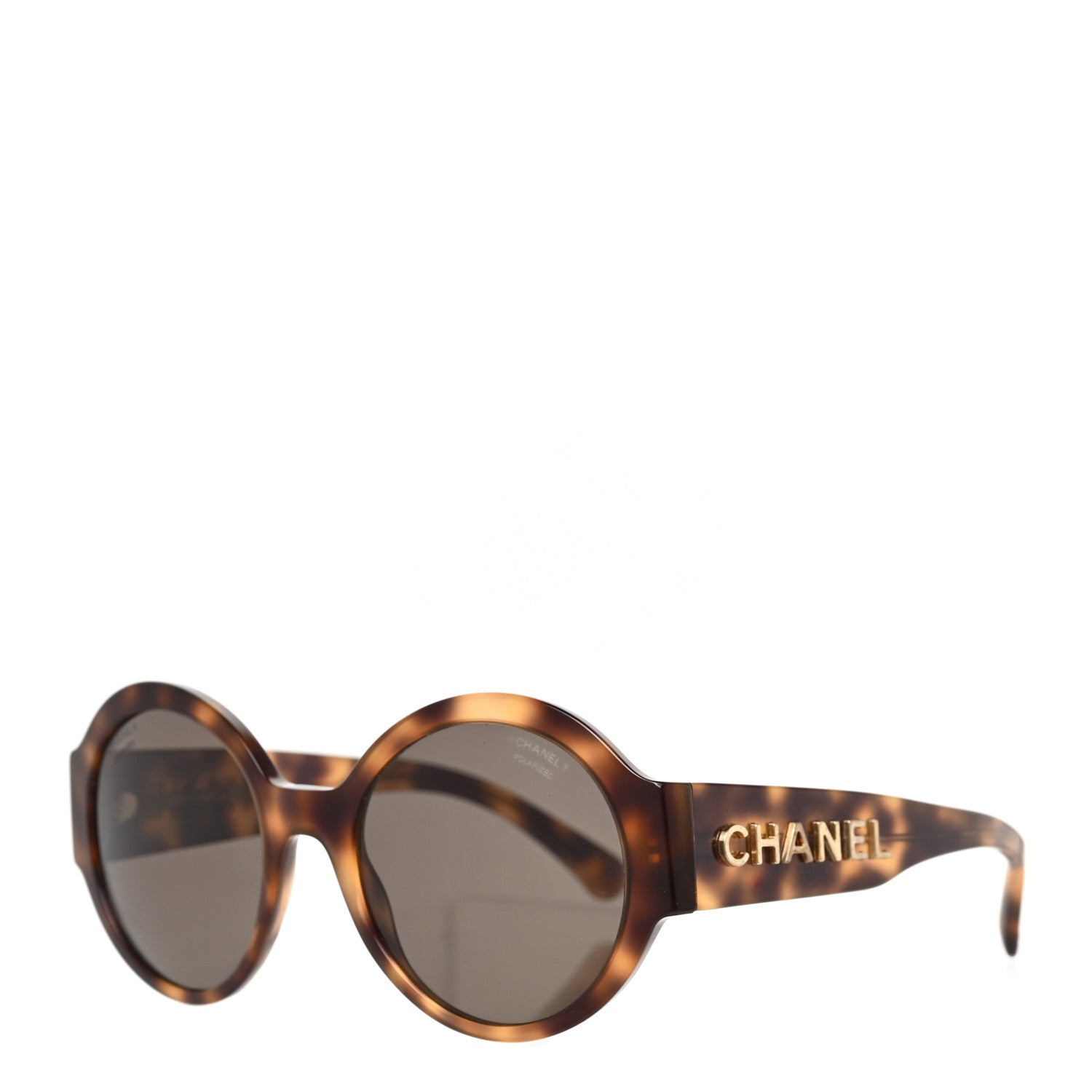 Chanel Acetate Polarized Round Sunglasses 5410 Tortoise 1 of 7