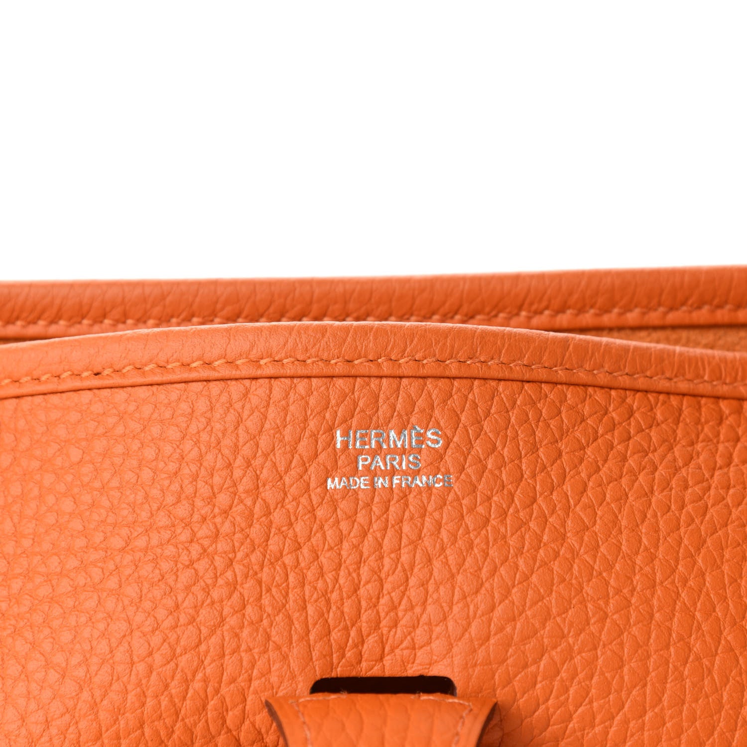 Hermes Taurillon Clemence Evelyne III PM Orange 10 of 13