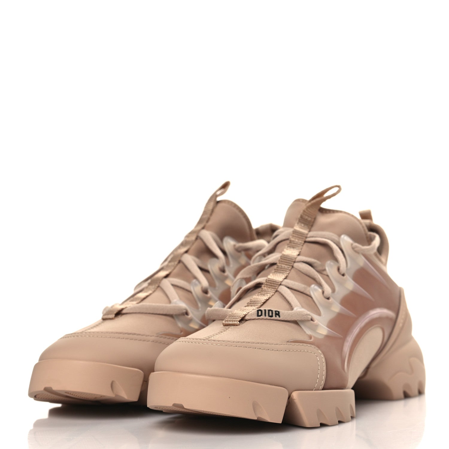 Christian Dior Neoprene Rubber Womens D-Connect Sneakers 39 Nude 3 of 8