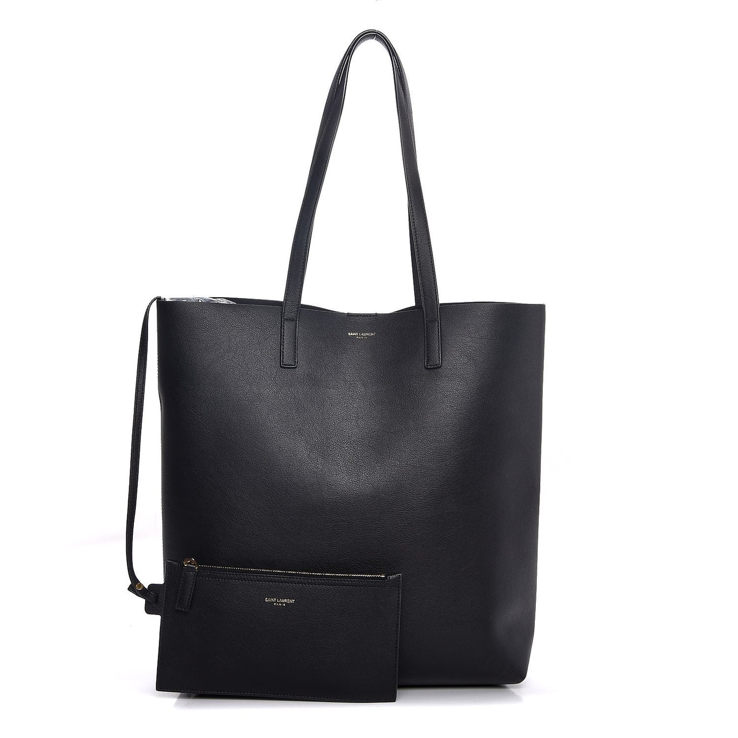 Calfskin Medium Shopping Tote Black