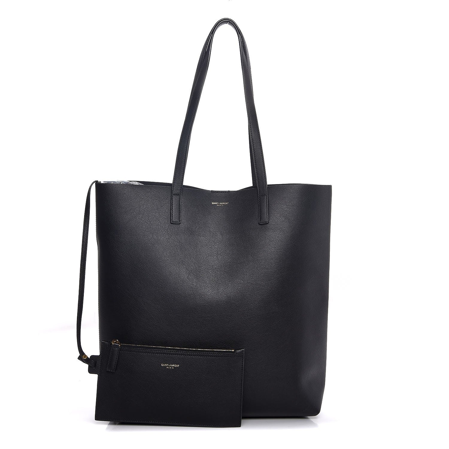 Saint Laurent Calfskin Medium Shopping Tote Black 1 of 10