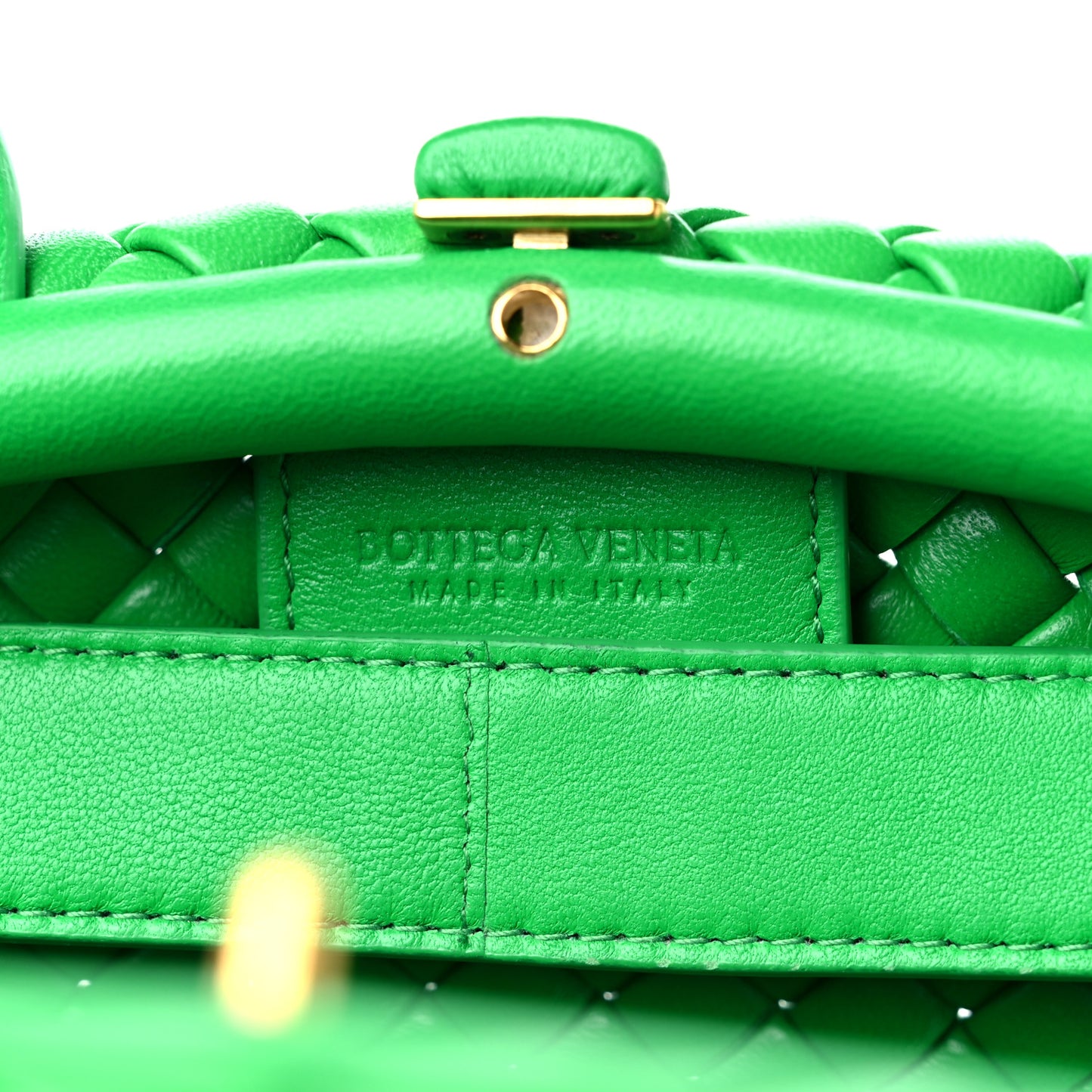 Nappa Intrecciato Small Handle Bag Parakeet