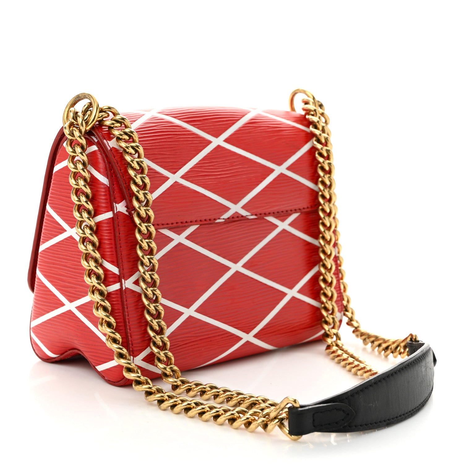 Louis Vuitton Epi Malletage Twist Shoulder Bag PM Rouge 3 of 9
