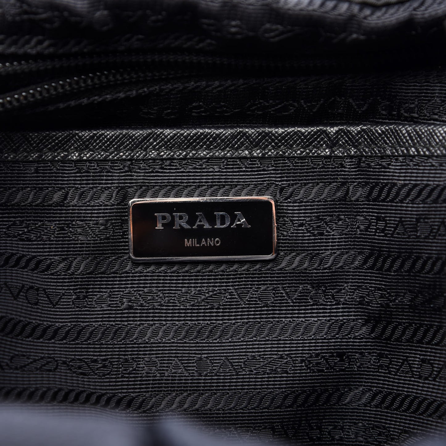 Nylon New Vela Studded Backpack Black White