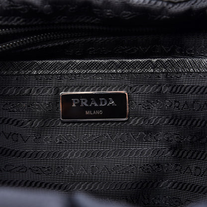 Prada Nylon New Vela Studded Backpack Black White 7 of 9