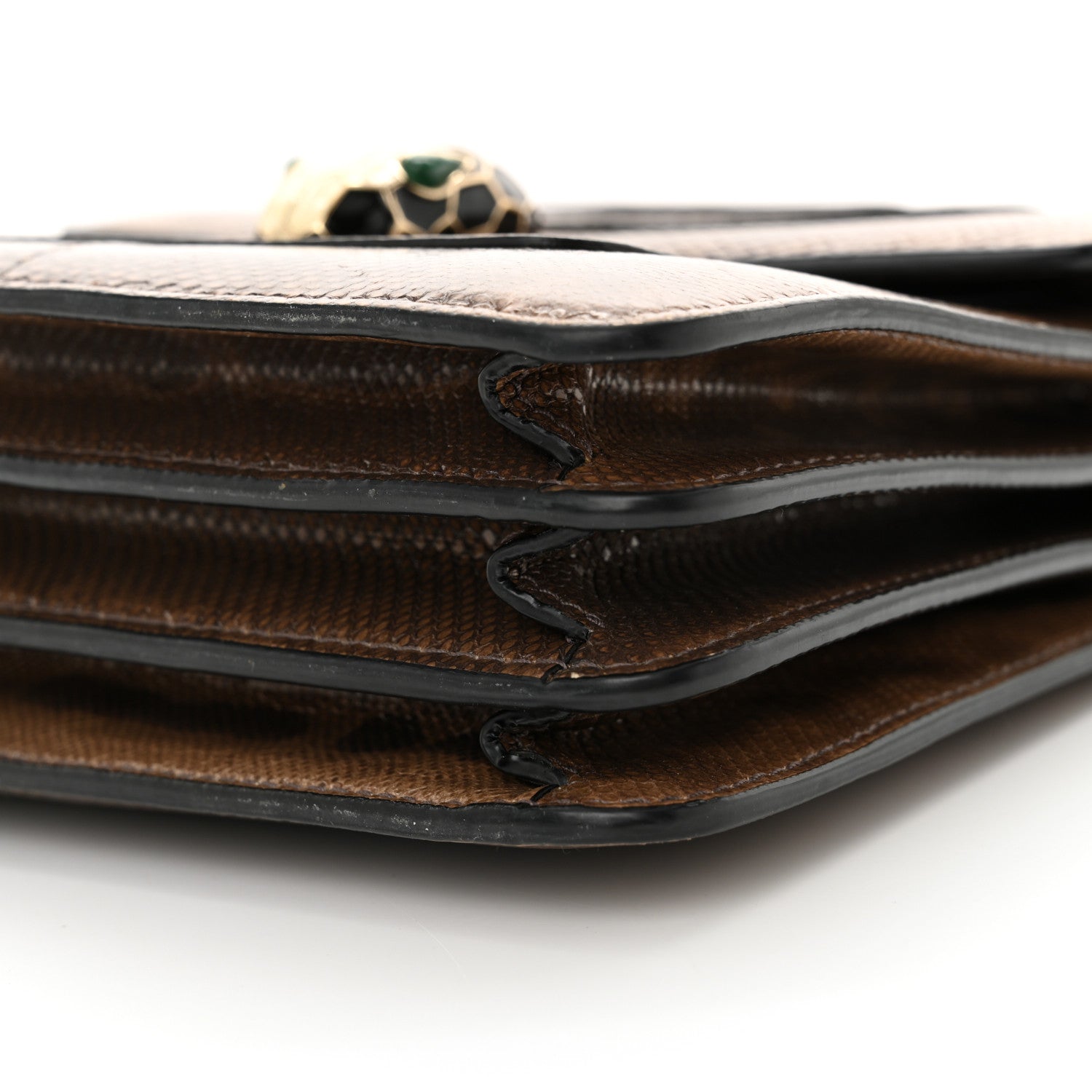 Bulgari Shiny Karung Serpenti Forever Top Handle Brown 10 of 15