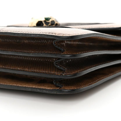 Bulgari Shiny Karung Serpenti Forever Top Handle Brown 10 of 15