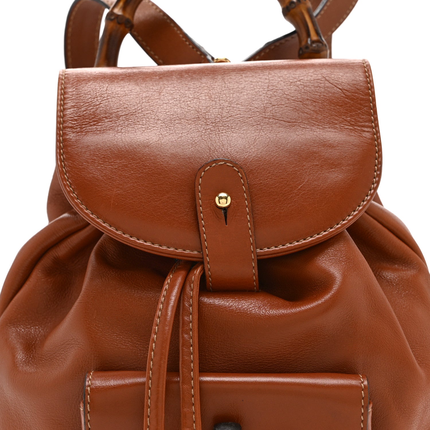 Gucci Calfskin Bamboo Mini Backpack Brown 8 of 10