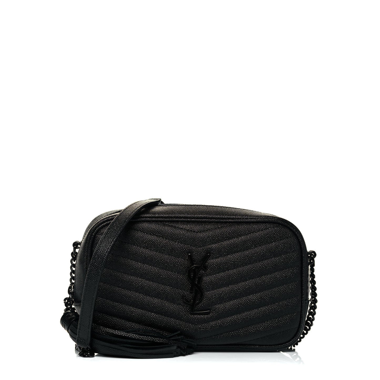 Grain De Poudre Matelasse Monogram Mini Lou Camera Bag Black