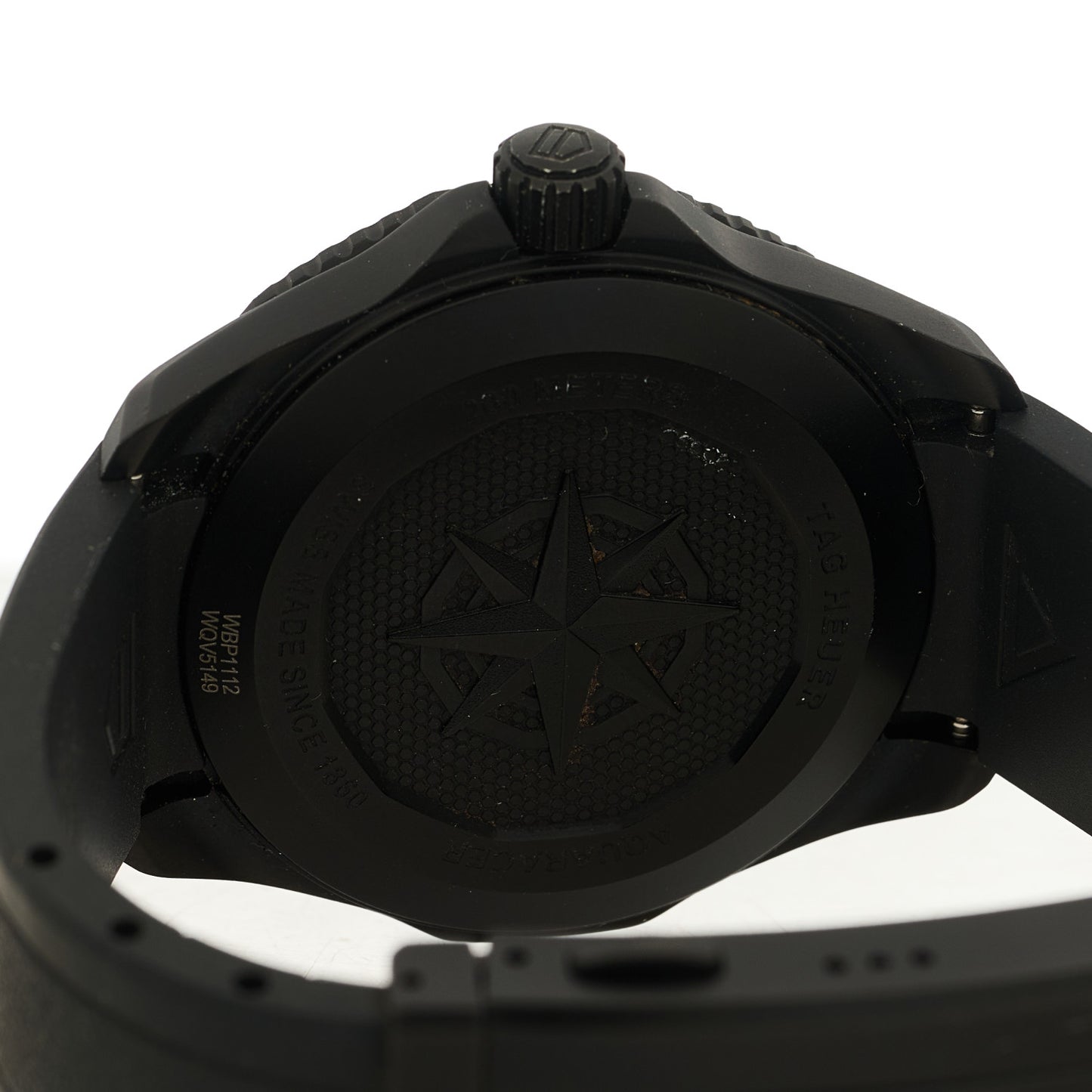 Stainless Steel Rubber 40mm Aquaracer Professional 200 Solargraph Quartz Watch Black WBP1112