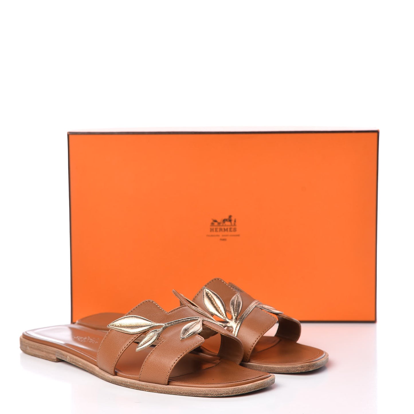 Laminated Nappa Calfskin Oran Sandals 39 Gold
