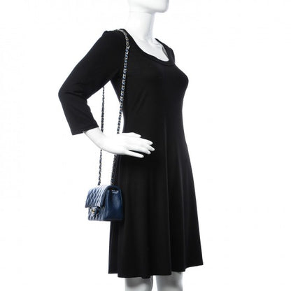 Chanel Caviar Quilted Mini Rectangular Flap Navy 2 of 15