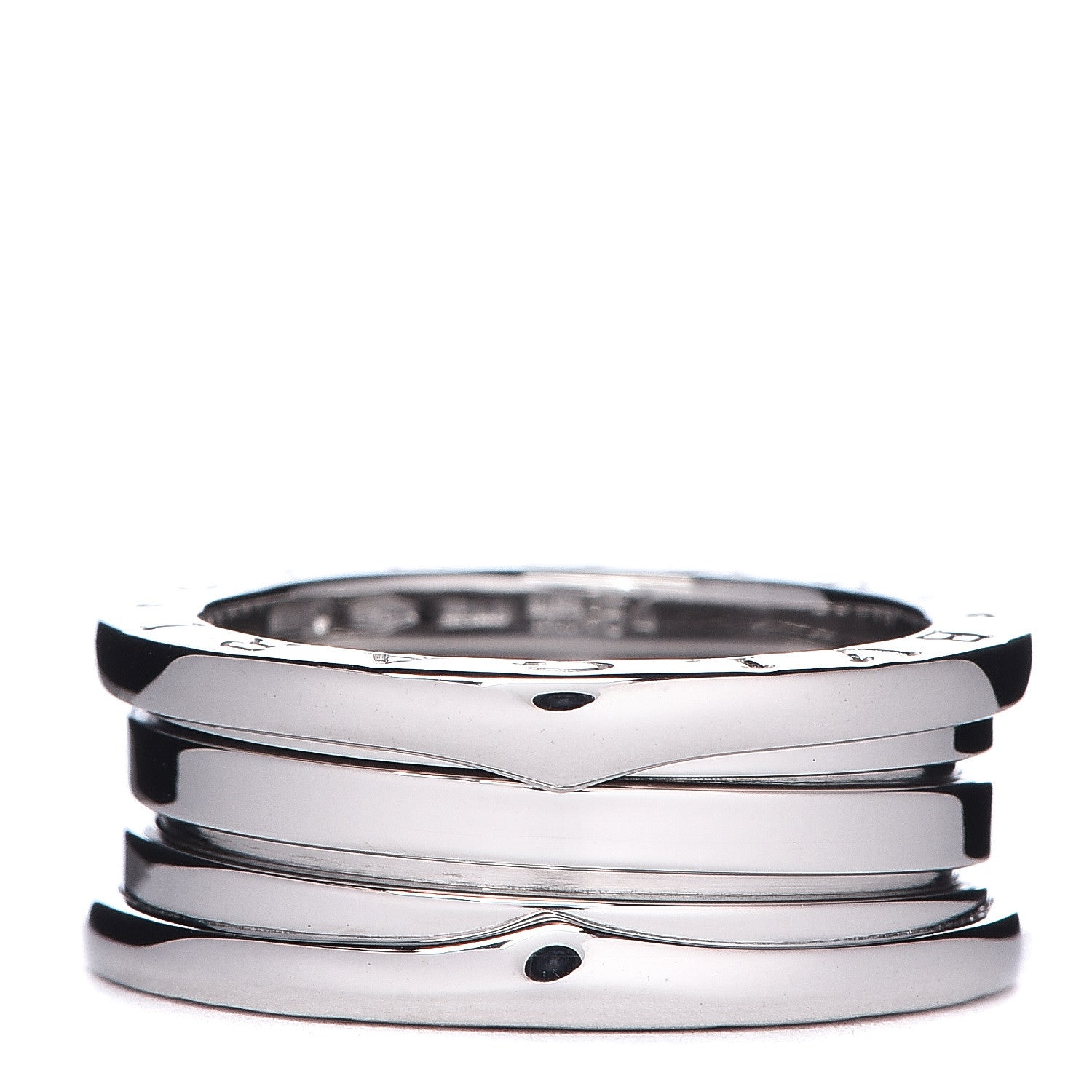 Bulgari 18K White Gold B.Zero1 Three-Band Ring 54 6.75 3 of 5