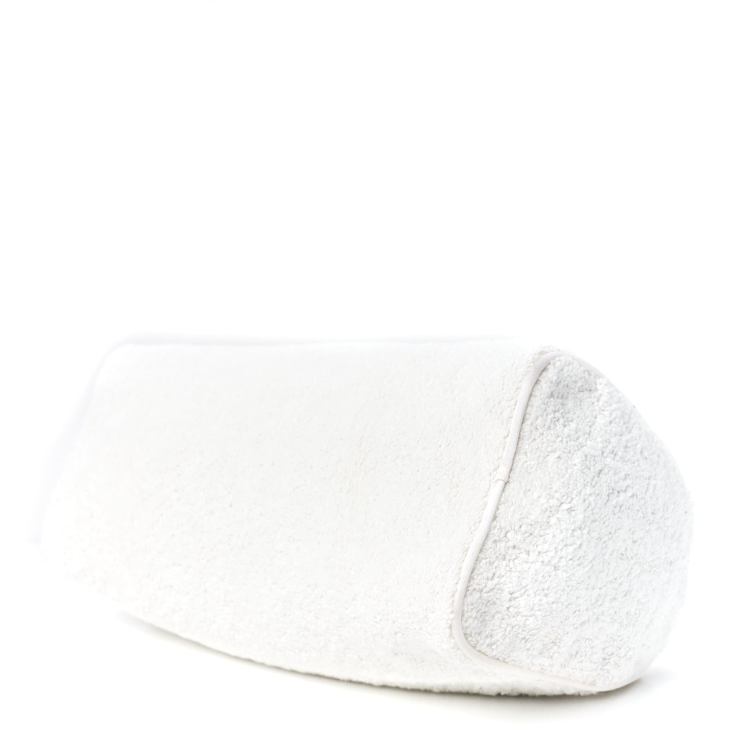 Terry Cloth Raffia CC Logo Thong Sandals 38 White