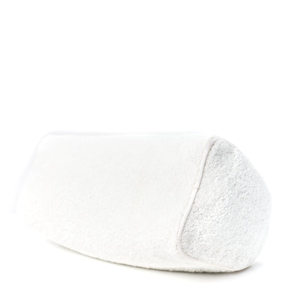 Chanel Terry Cloth Raffia CC Logo Thong Sandals 38 White 15 of 17