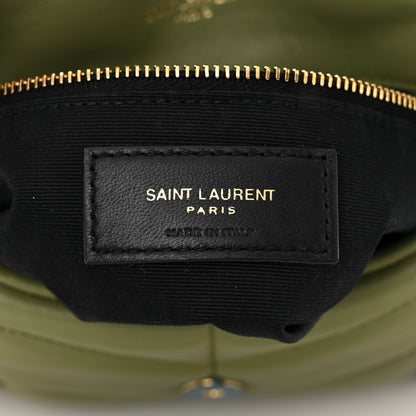 Saint Laurent Lambskin Quilted Toy Loulou Puffer Monogram Chain Satchel Light Pistache 6 of 11
