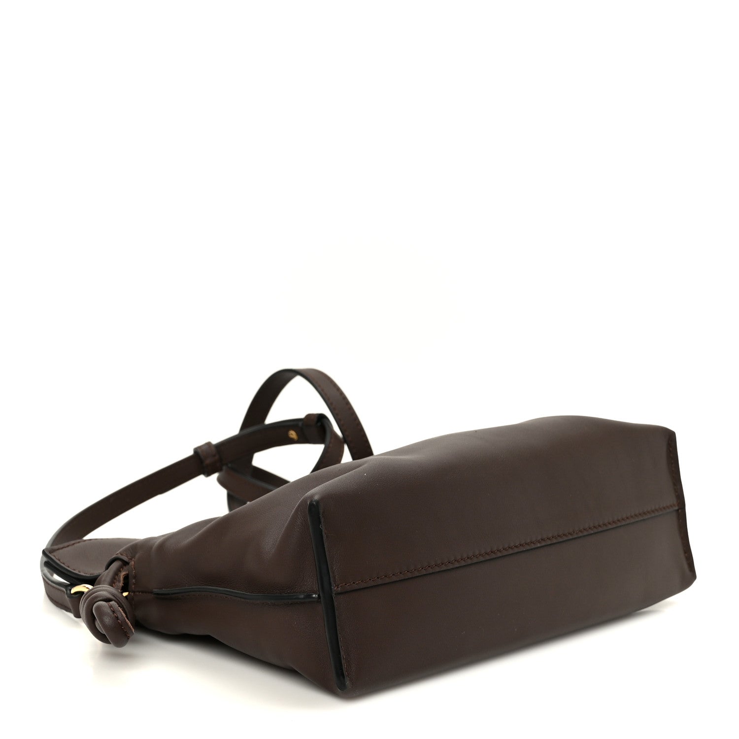 Loewe Nappa Flamenco Knot Clutch Chocolate 4 of 10