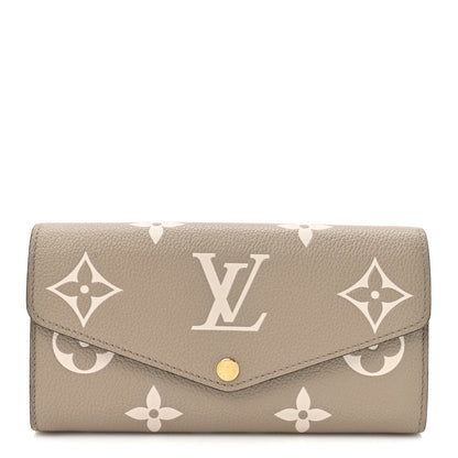 Louis Vuitton Empreinte Monogram Giant Sarah Wallet Tourterelle Creme 1 of 9