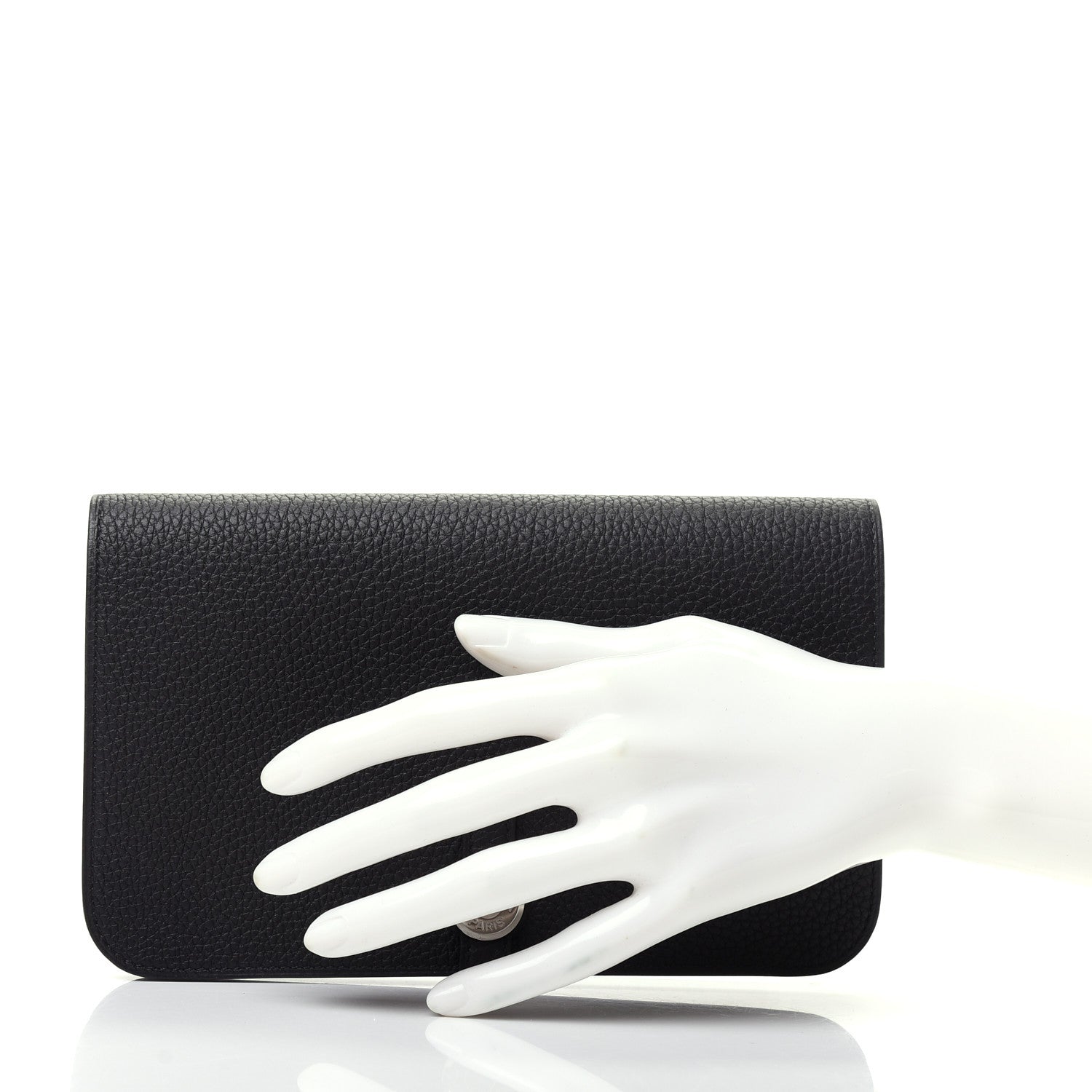 Hermes Togo Dogon Duo Wallet Black 2 of 8