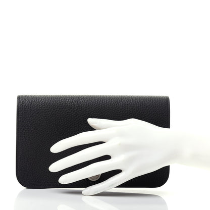 Hermes Togo Dogon Duo Wallet Black 2 of 8